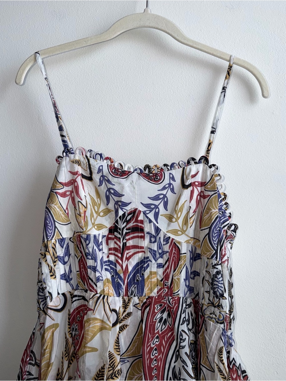 NWT Farm Rio Boho Glam Off White Maxi Dress Floral Sundress Size Medium - Picture 5 of 14